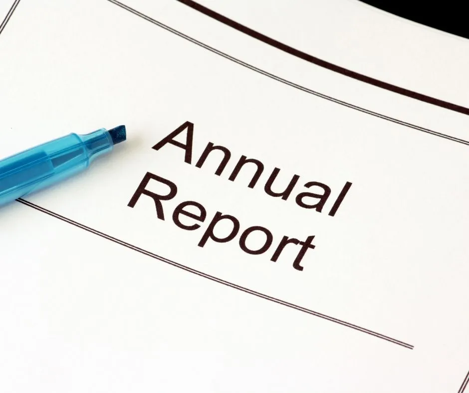 Nonprofit annual report document made for donors and sponsors